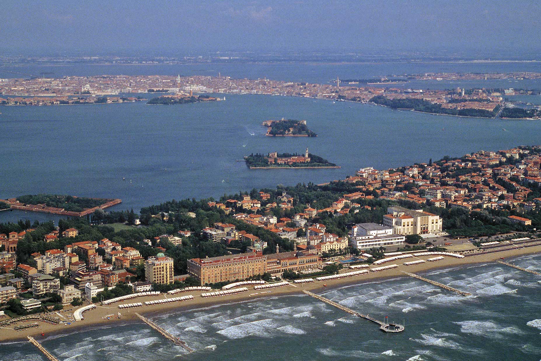 Venezia, Lido e isole minori, Veduta aerea.